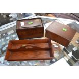 19th Century walnut box,