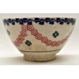 A late 18th to early 19th century Creamware hand painted bowl