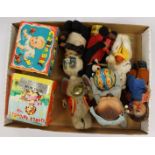 Collection of vintage clockwork toys,