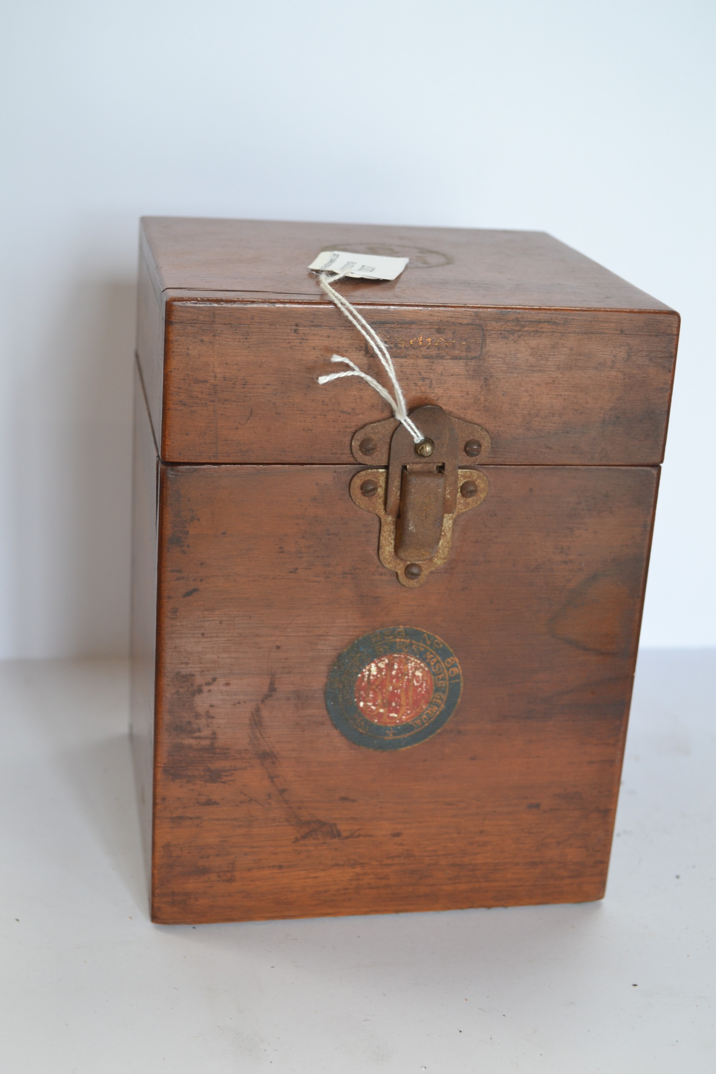 An early 20th century Mahogany cased, crystal receiver,