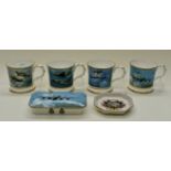 Coalport WW2 Commemorative China: Spitfire Tankard 1986: Hurricane Tankard 1987: 40th Anniversary