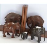 Elephant bookends possibly from East Africa,