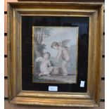 A pair of coloured lithographs,