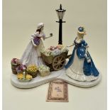 A large group figurine The Flower Seller by Coalport,