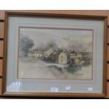 A watercolour of "Kettlewell" Yorkshire signed John Gibson