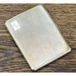 A George VI silver cigarette case Birmingham 1946, gilt lined interior,