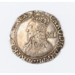 A Charles 1st Shilling 1632-3 Tower Mint under King. MM Harp.