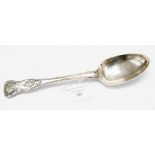 A William IV William Chawner silver serving spoon, London 1832,