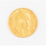 A 1907 Edward VII gold sovereign,