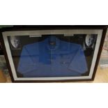Ellen McArthur: A framed and glazed Ellen McArthur shirt, signed, 106cm x 72cm approx.