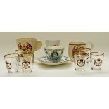 Royal Commemorative ware comprising Aynsley cup and saucer, Jubilee mug x 2, six Jubilee glasses,