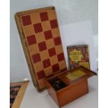 A Jaques and Son Staunton chessman set, in original box with a chess board,