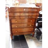 Mahogany cupboard with drawers