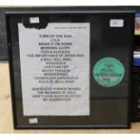 Oasis - 'House of Blues' 2005 set list signed by Noel and and aftershow backstage pass signed by