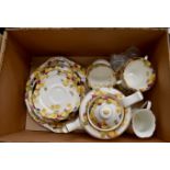 A Royal Doulton Honesty pattern part tea service,