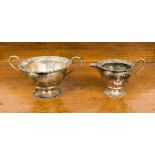 A Sheffield 1915 sugar bowl and matching cream jug, approx 13.72ozt/426.