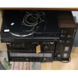 HMV stereo system comprising: tuner, AMP, cassette, turntable,