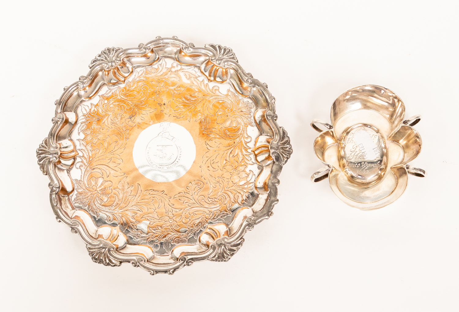 A small plated tray along with a James Heames small plated dish