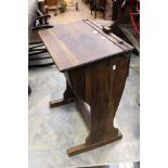 An early 20th Century oak and pine school desk.