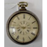 19th Century silver pair cased pocket watch by William Evans and William Jones Shrewsbury number