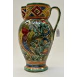 A Trentham Art Ware hand painted water jug, probably made by Beswick, circa 1920,