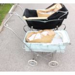 A Pedigree pram, black body and hood, measuring approx, 136 cm length, 101 cm wide,