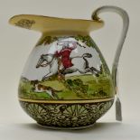 A circa 1901/02 Doulton England painted jug, hunting with hounds,