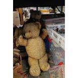 Merrythought rabbit and Paddington by Gabrielle and large teddy bear (3)