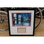 The Who autographed/signed paper mounted and framed, signed by Roger, Pete,