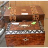 Two 19th Century jewellery boxes,