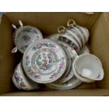 An Aynsley Indian Tree pattern part tea set, comprising six cups, six saucers, bread plate,