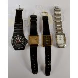 A collection of four gents wristwatches comrpising two Rotary watches,