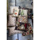 Various needle work scatter cushions