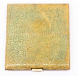 A silver and shagreen cigarette case, by Puddefoot, Bowers & Simonett Ltd, London 1946,