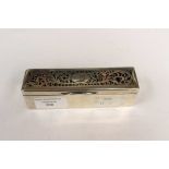 A George III silver rectangular box,