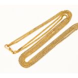 A 15ct gold fine link guard chain, total gross weight 23.