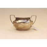 A George V silver twin handled sugar bowl, Sheffield 1924 165grams/5.