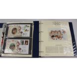 Royal Family album of blue First Day Covers,