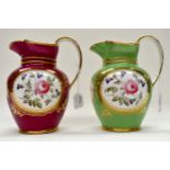 Two English porcelain 'Wine Jugs' attributed to Coalport,