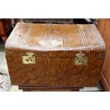 A tin steamer chest