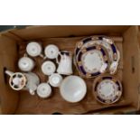 Roslyn china tea set, comprising of; teapot, sugar, milk, six cups and saucers, plates,