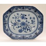 A late 18th Century Chinese blue and white meat platter (S.