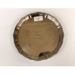 An Elizabeth II silver salver, Sheffield 1968, bearing inscribed signatures and presentation stamp,