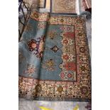 A large oriental style carpet,