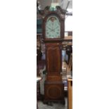 A George III Longcase clock, Chamlley Newcastle, 8 day movement with 13 inch moon dial,