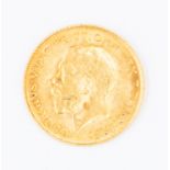 A half Sovereign, George V, London mint.