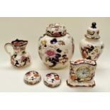 Collection of Masons Mandalay, including Jug (14 cms approx) large ginger jar (23 cms approx),