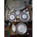 A Crown Ducal part dinner set, comprising eleven dinner plates, ten dessert plates, twelve bowls,