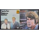 LP albums signed by Righteous Brothers and another signed Glen Campbell