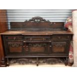 Early 20th Century oak Jacobean style sideboard.